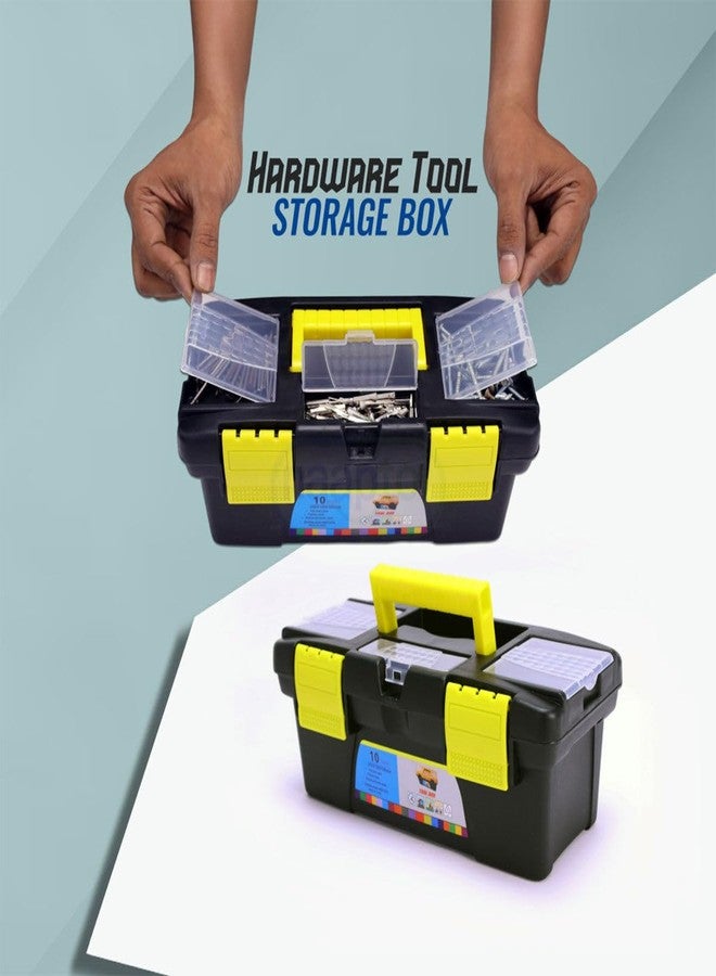 Cubent Premium & Impact Resistant Harware Tool Storage Box | Compact Design | Removable Tray For Easy Access | Durable Plastic Material | Ergonomic Handle | Lightweight Organizer For Tools | Easy to Carry - Image 5